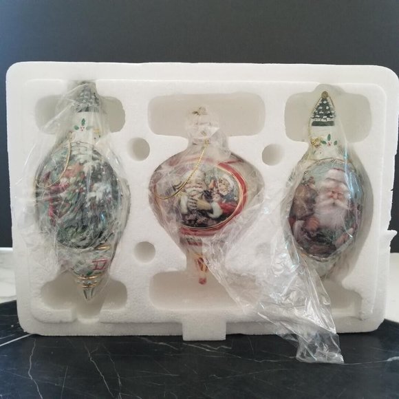 2000 Bradford Exchange Santa Millennial Porcelain Santa Ornament Collection #1 - Picture 12 of 13